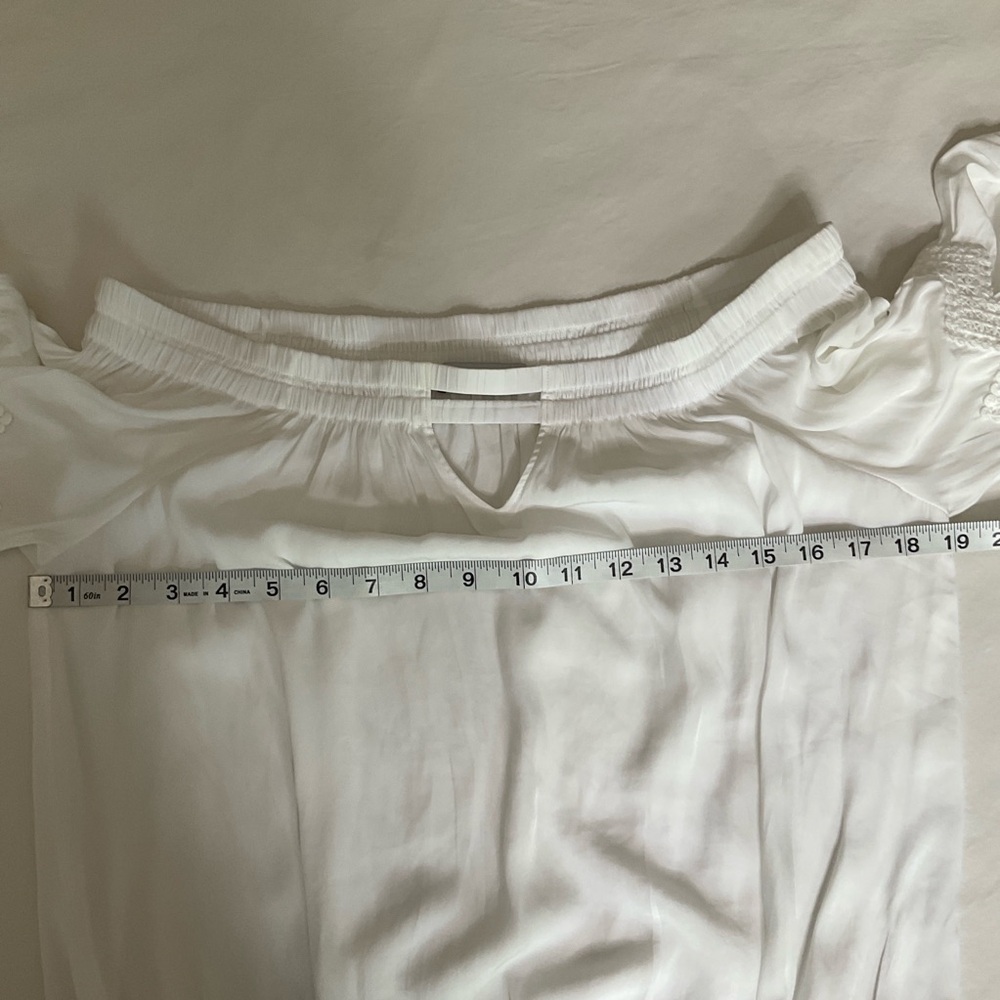 Ramy Brook Off the Shoulder Mini Dress White Size Large - Picture 10 of 16